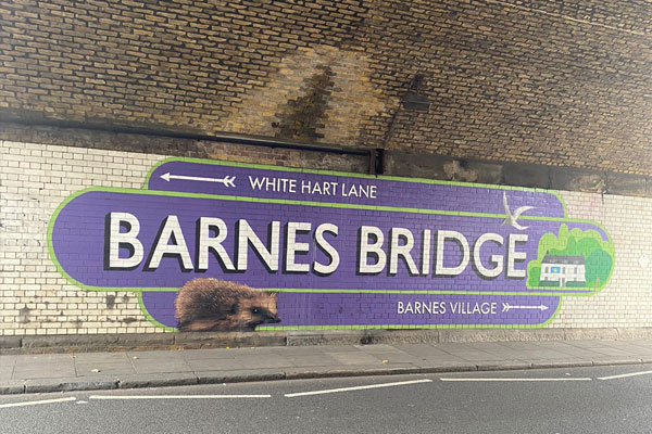 Barnes Bridge station sign