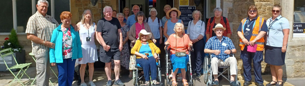 Group of people at station